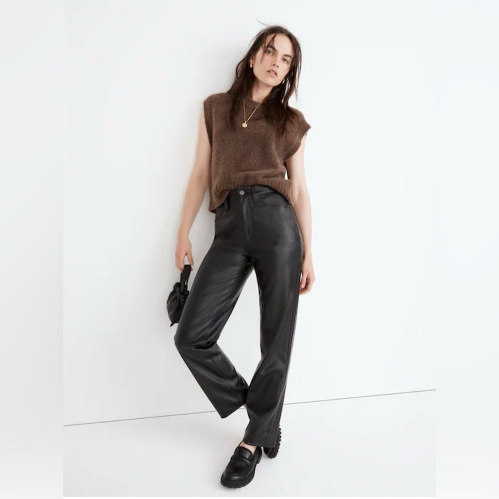 NWOT MADEWELL Straight Jean Faux Leather Edition